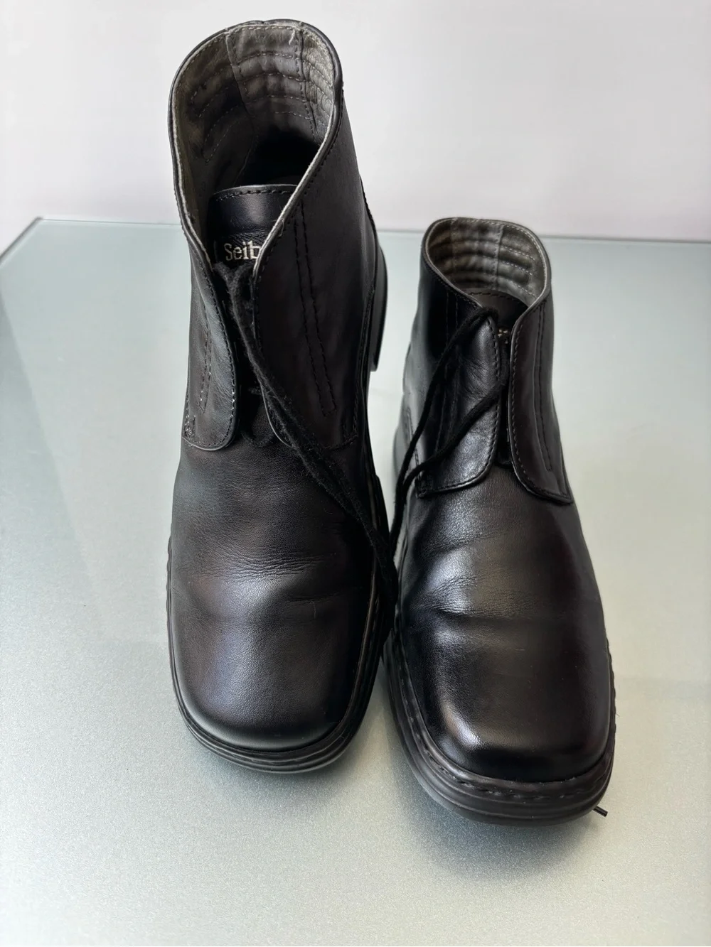 Josef Seibel Men's Black Leather Chukka Boots